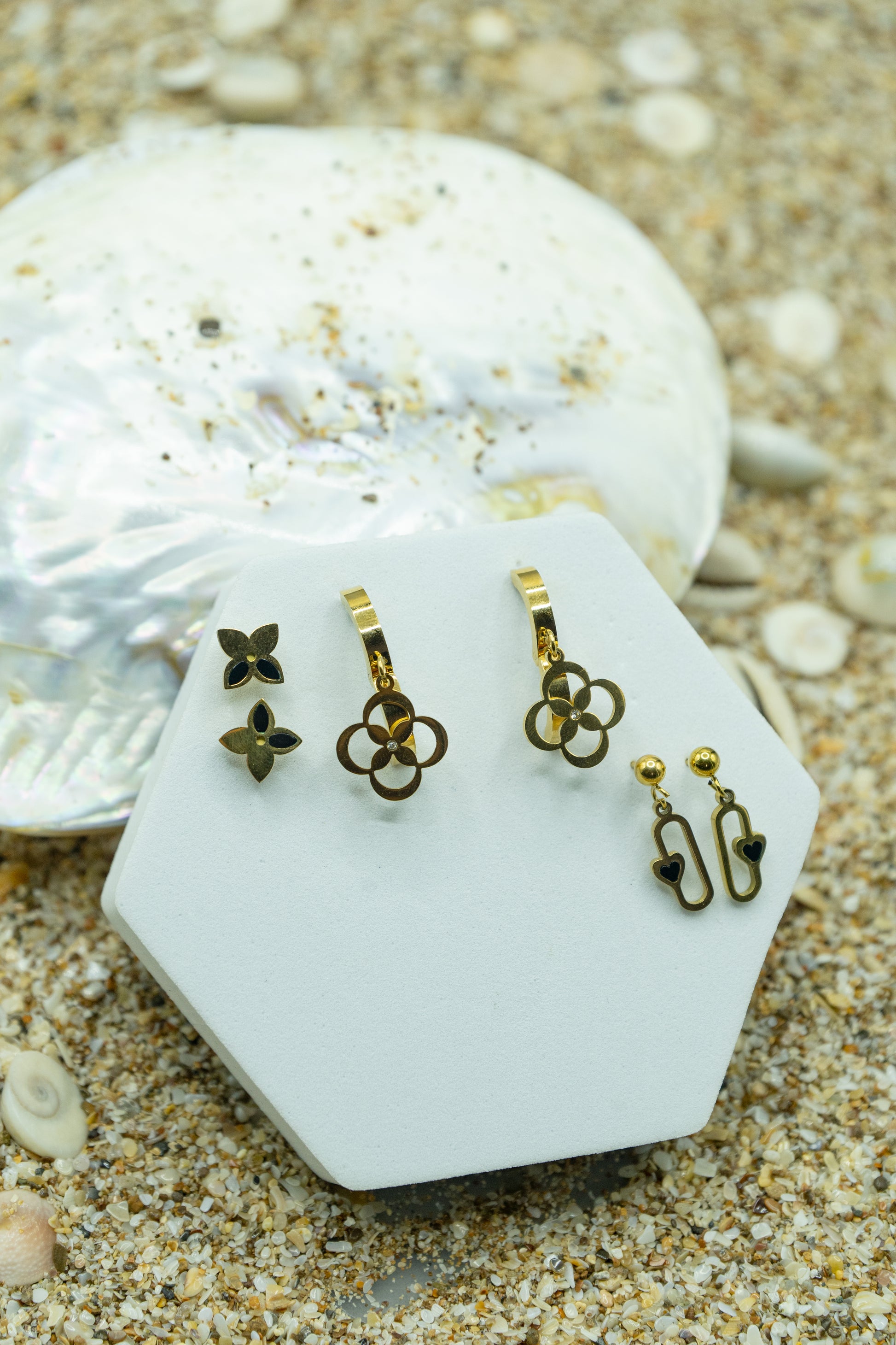 Trendy earrings sets, gold-plated, hypoallergenic, anti-tarnish, perfect for any occasion