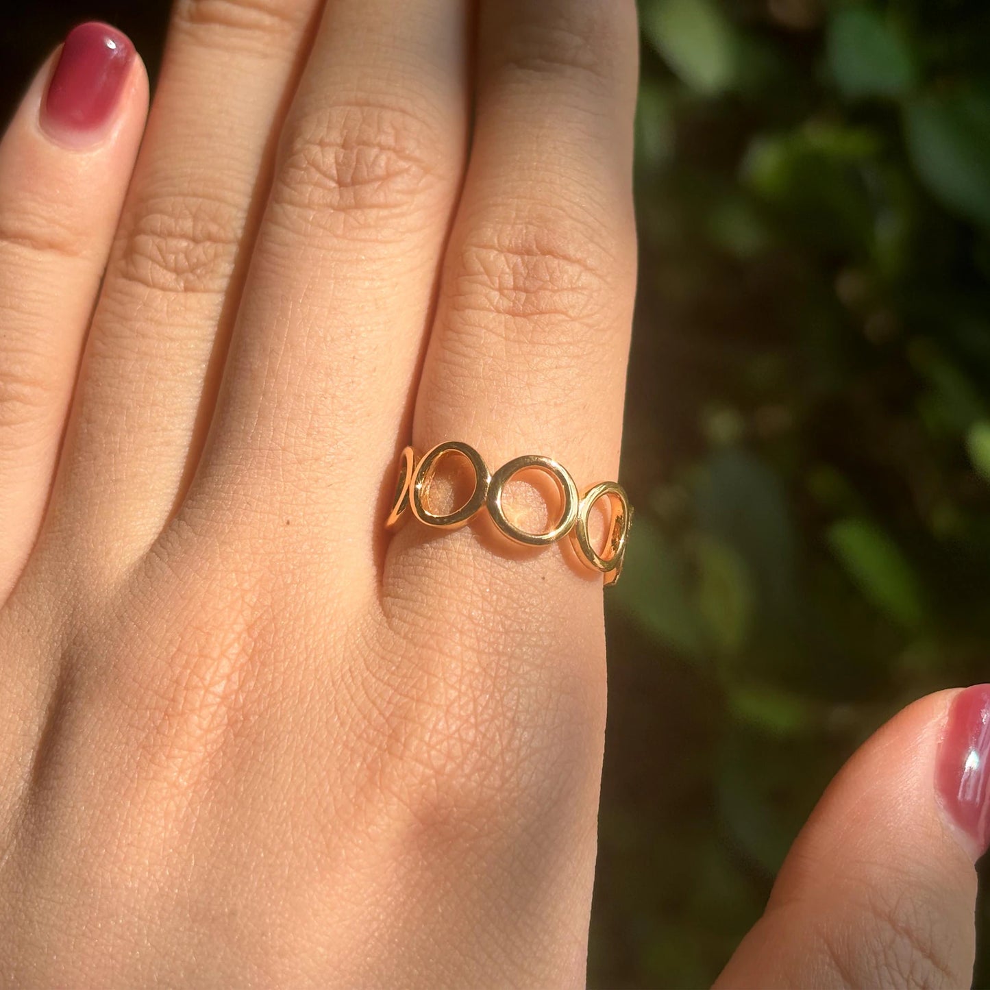 Oval Link Open Ring – Yellow Gold Plated, Anti-Tarnish, Hypoallergenic Fashion Jewelry
