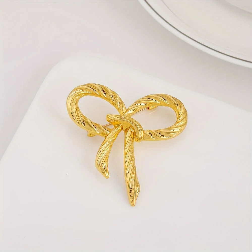 Elegant bow earrings, gold-plated, hypoallergenic, anti-tarnish, stylish fashion jewelry
