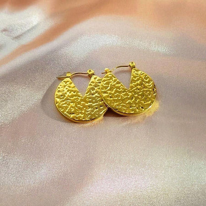 Textured Gold Earrings