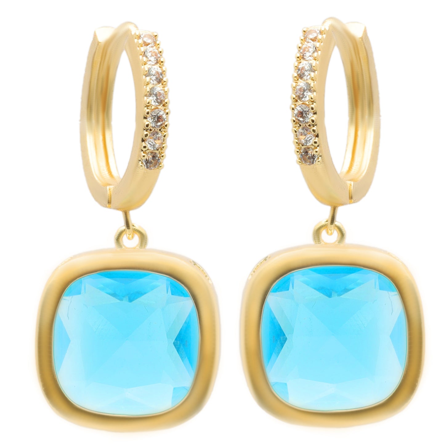 Blue Hoop Earrings