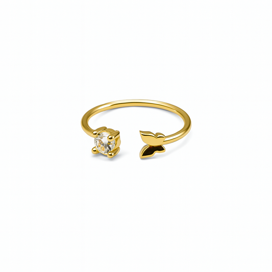 Luminous Butterfly Ring