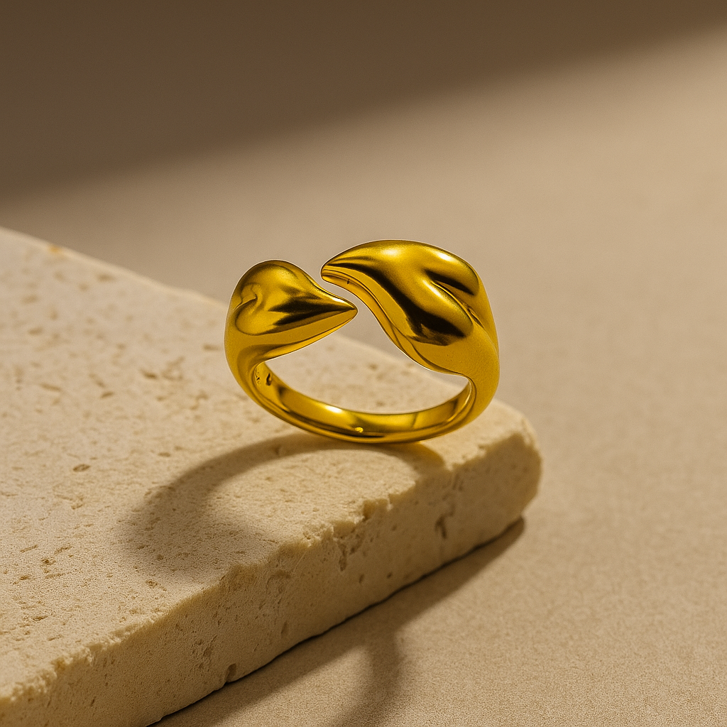 Double Heart Knot Ring