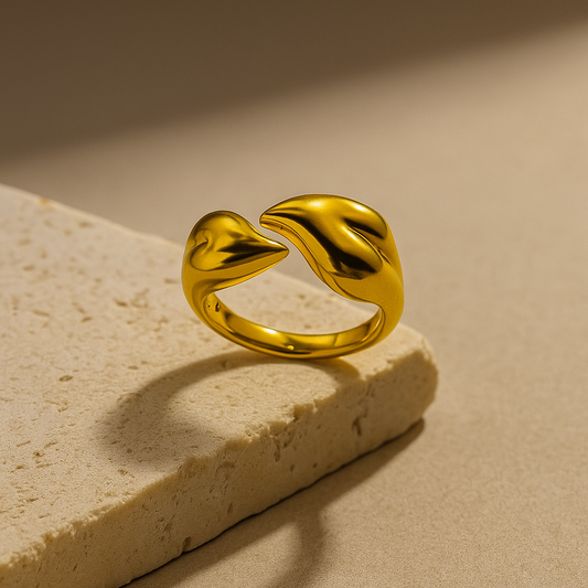 Double Heart Knot Ring