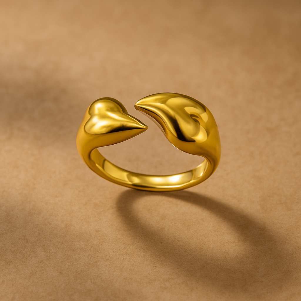 Double Heart Knot Ring