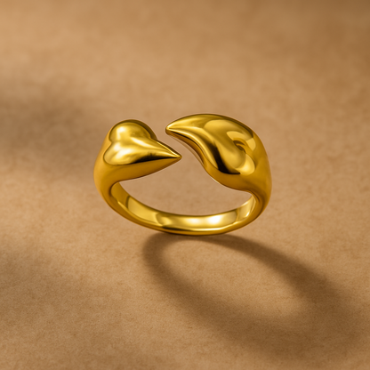 Double Heart Knot Ring