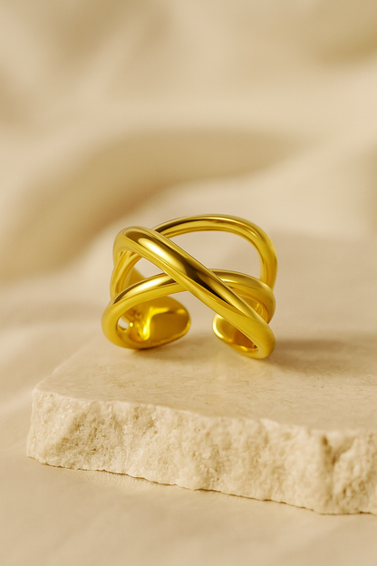 Crossed Band Ring