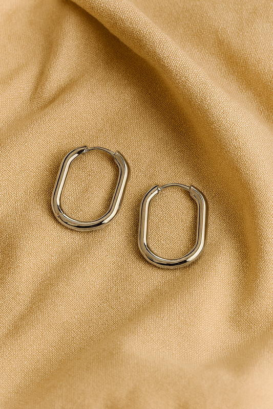 Oval Hoop Earrings