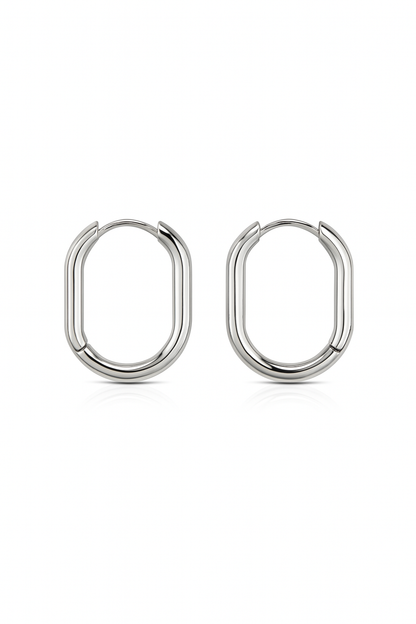 Oval Hoop Earrings