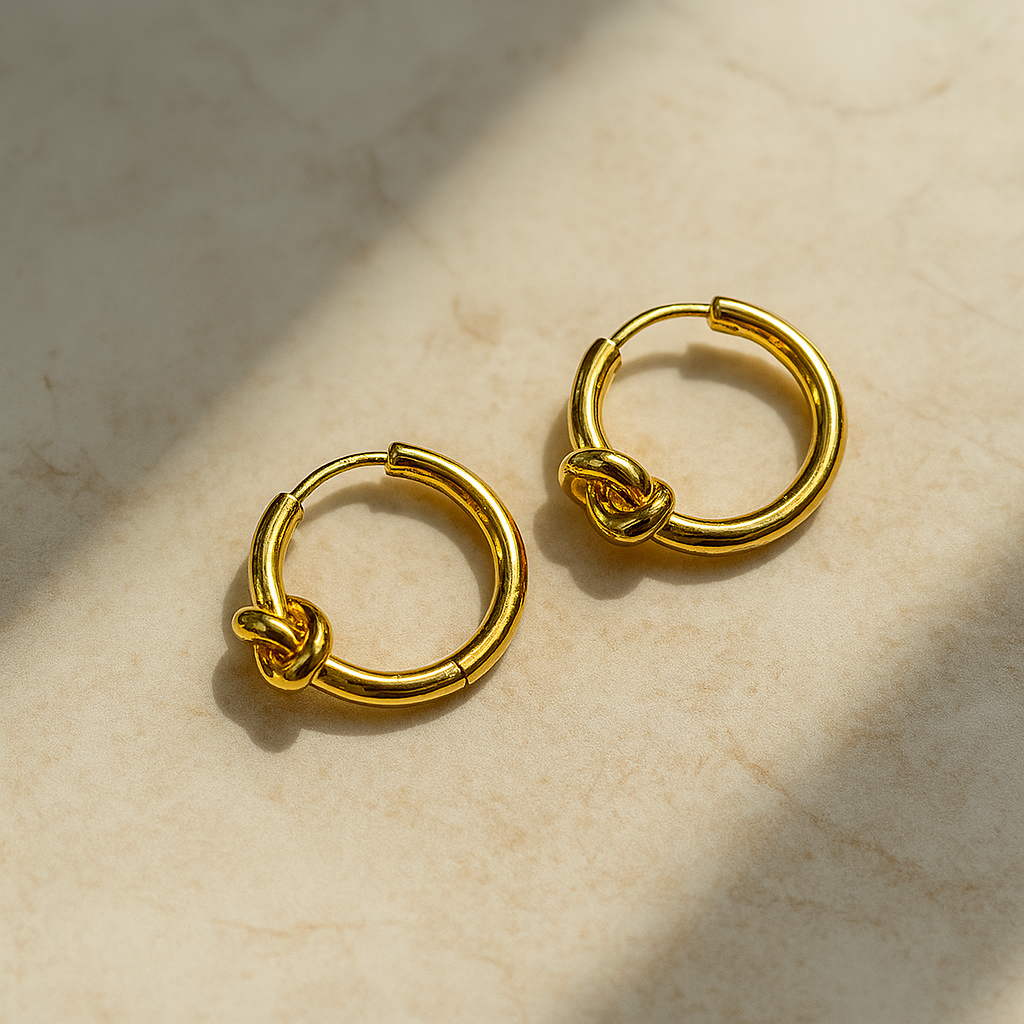 Knotted Hoop Earrings