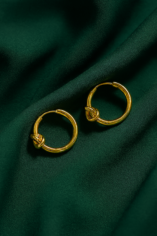 Knotted Hoop Earrings