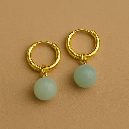 Moonstone Magic Hoop Earrings