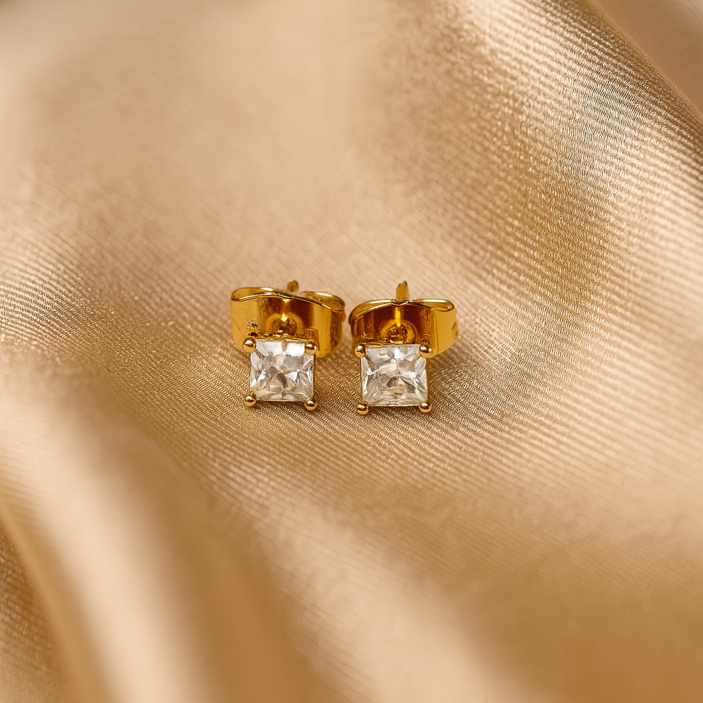 Square Crystal Studs