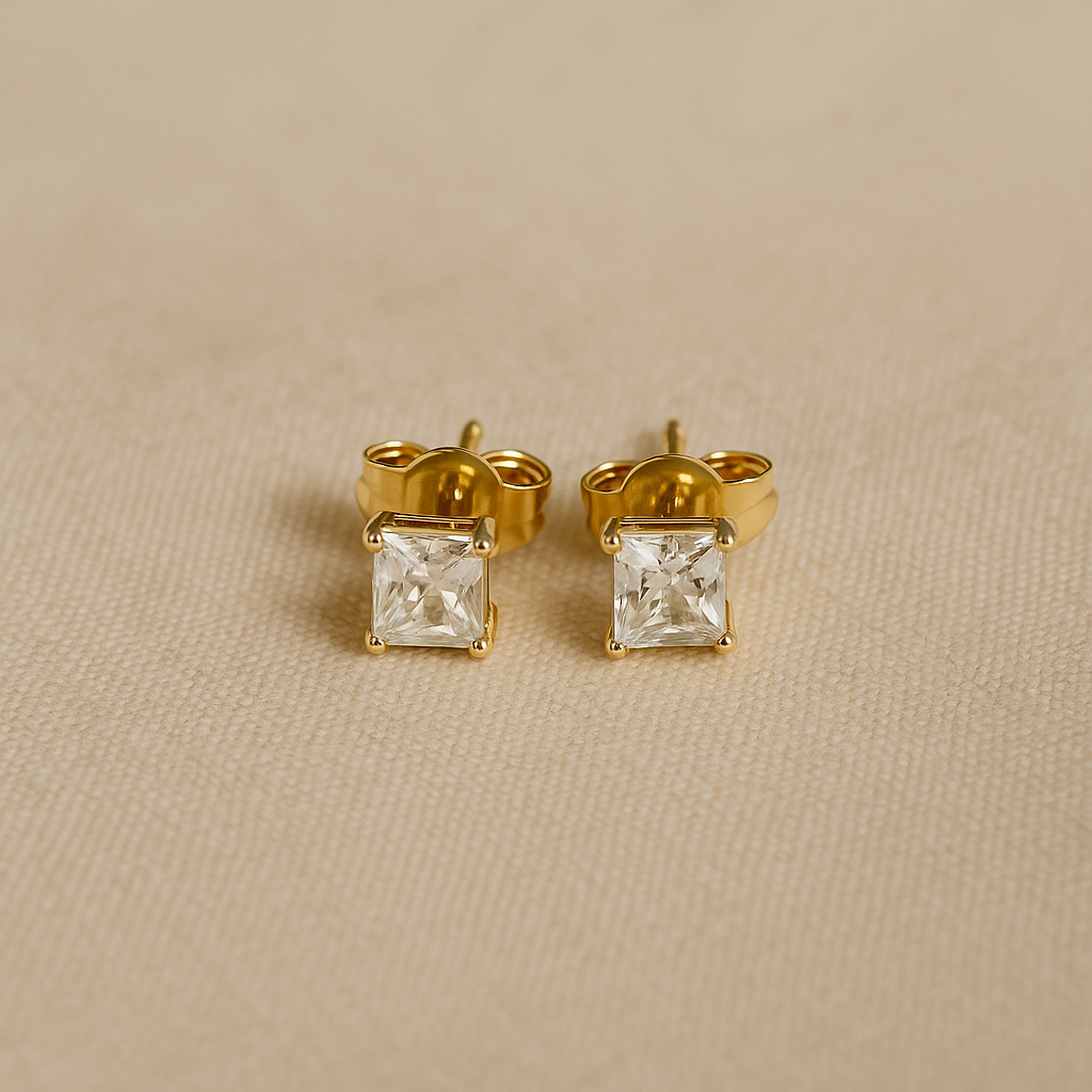 Square Crystal Studs