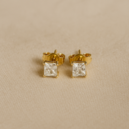 Square Crystal Studs