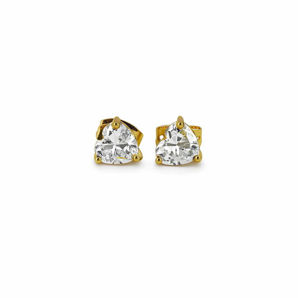 Sparkling Heart Studs