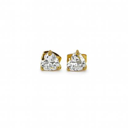 Sparkling Heart Studs