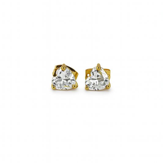 Sparkling Heart Studs