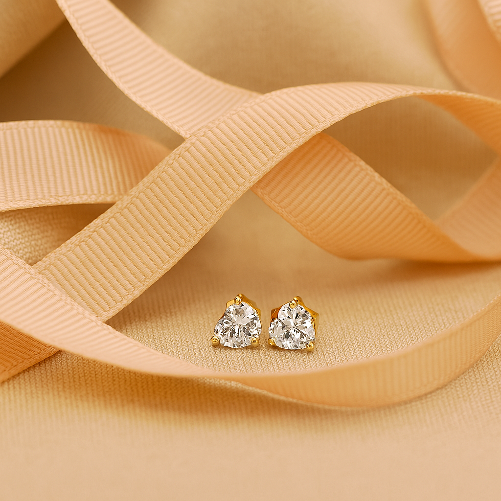 Sparkling Heart Studs