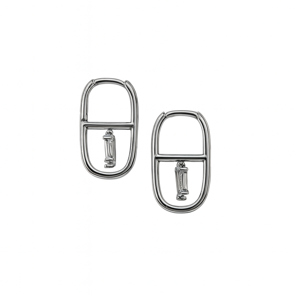 Silver Statement Hoops