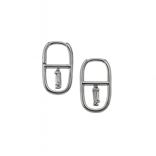 Silver Statement Hoops