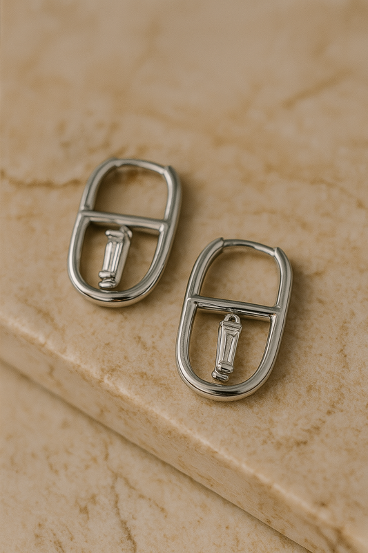 Silver Statement Hoops