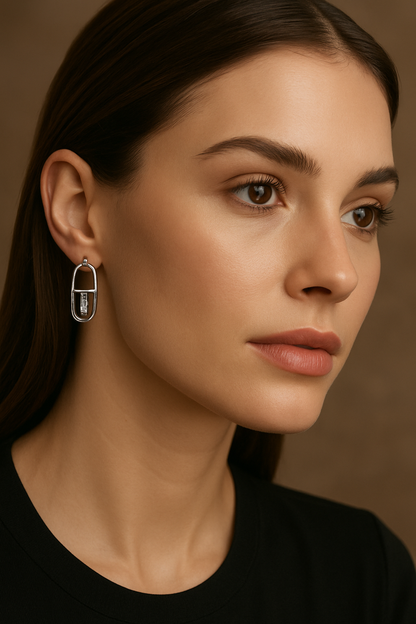 Silver Statement Hoops