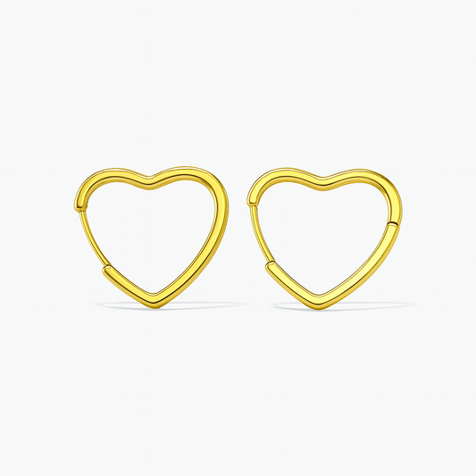 Heart-Shaped Hoop Earrings
