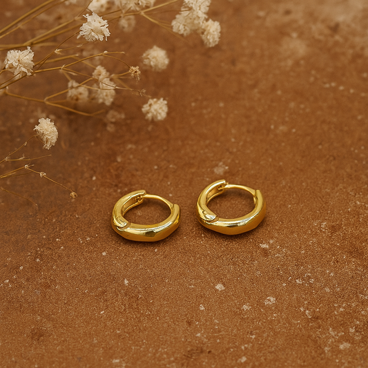 Hammered Hoop Earrings