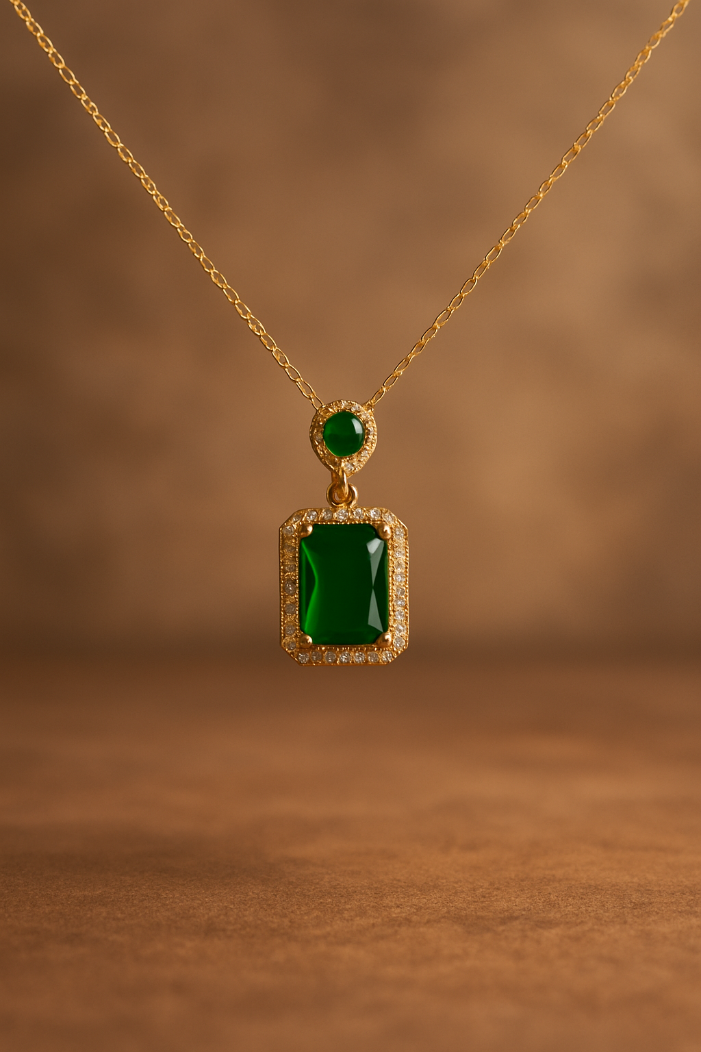 Emerald Pendant Necklace