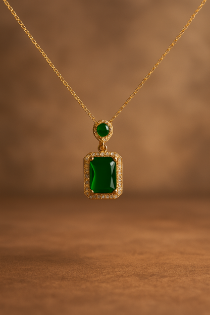Emerald Pendant Necklace