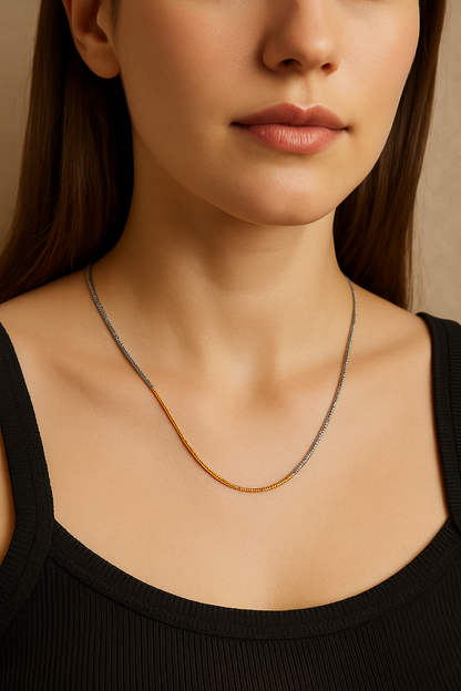 Two-Tone Chain Necklace
