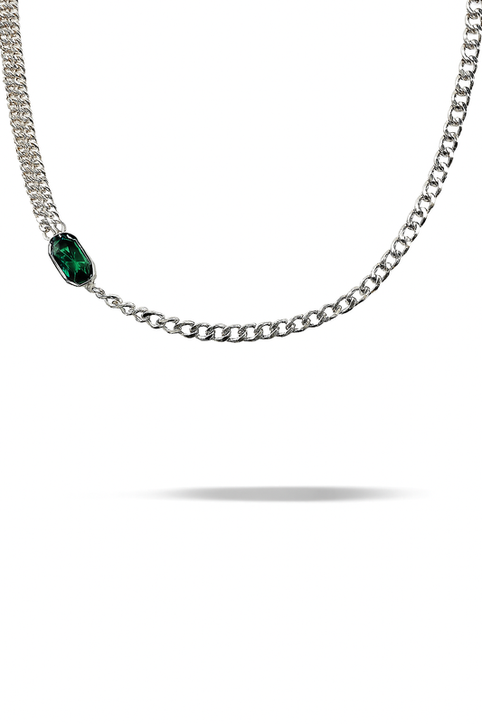 Silver Gemstone Necklace
