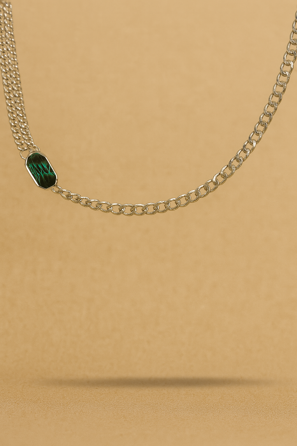 Silver Gemstone Necklace