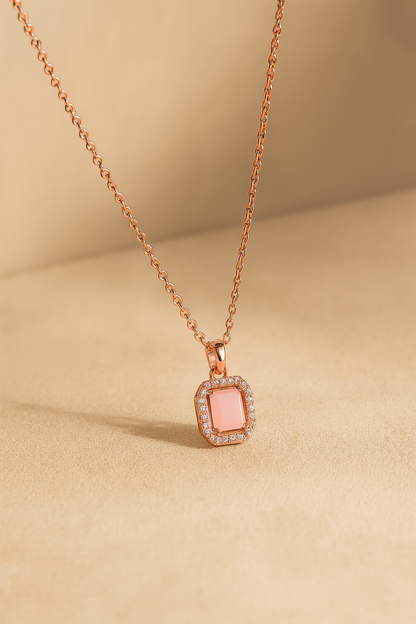 Pink CZ Necklace