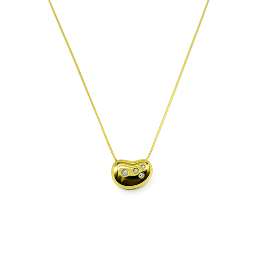 Crystals Bean Necklace