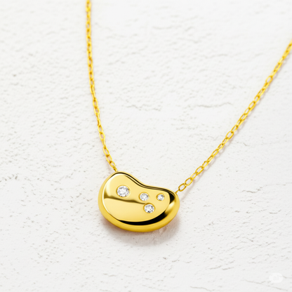 Crystals Bean Necklace