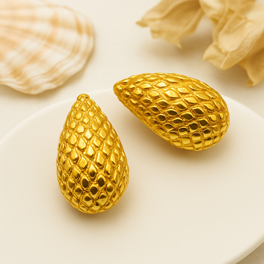 Textured Drop Earrings