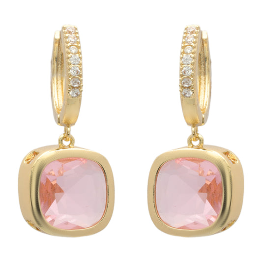 Pink Hoop Earrings