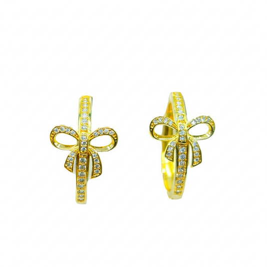 Elegant Bow Hoops