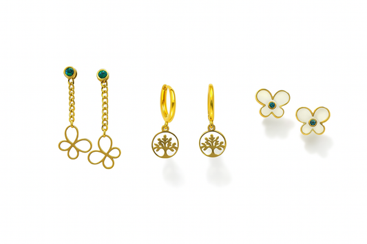 Butterfly Earrings Set