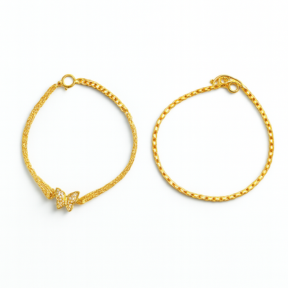 Gold Butterfly Anklet