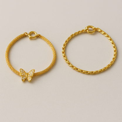 Gold Butterfly Anklet