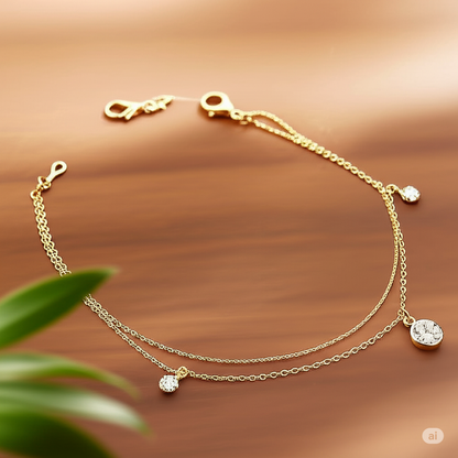 Dainty Layered Anklet