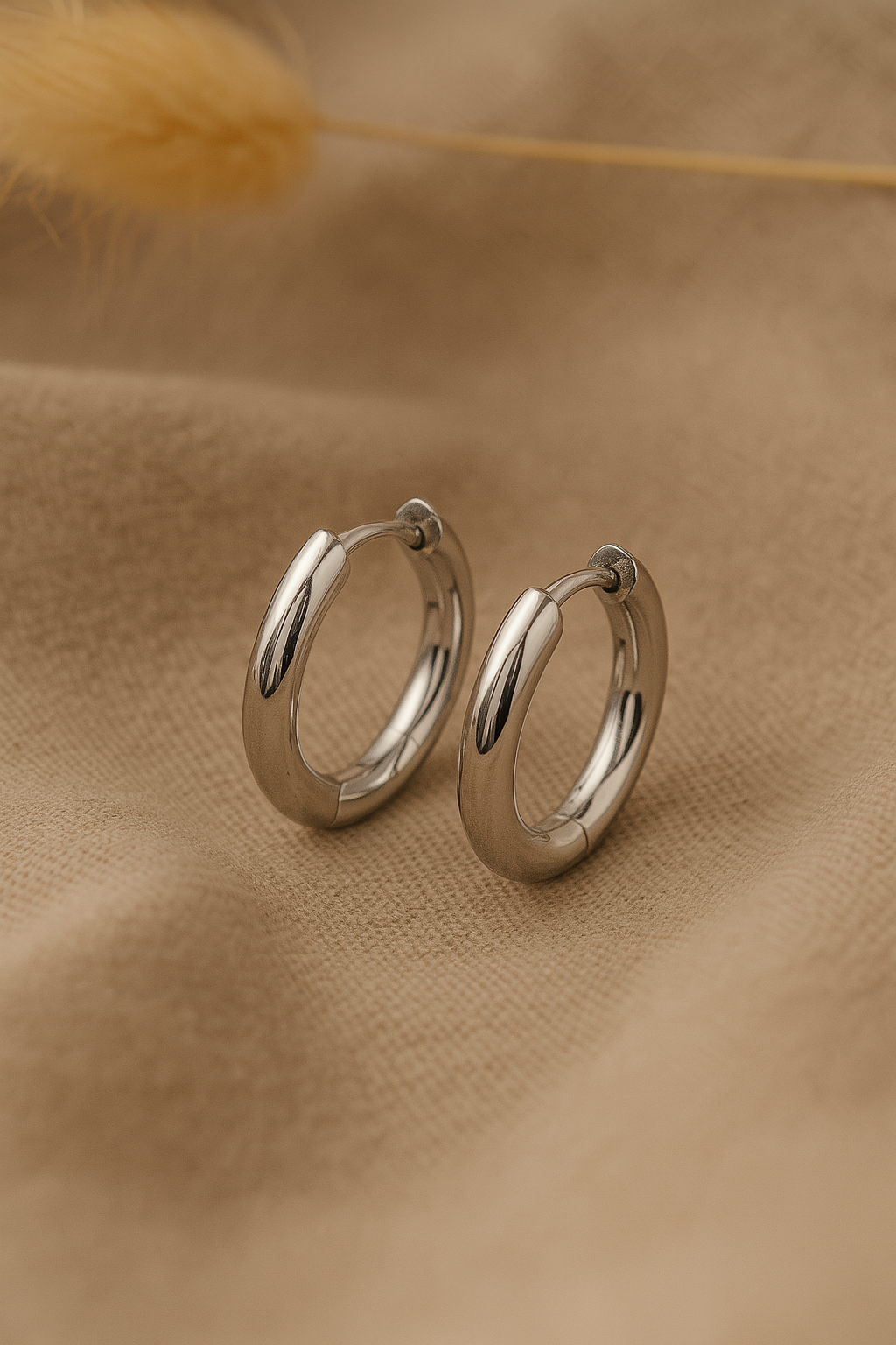 Orbital Silver Hoops