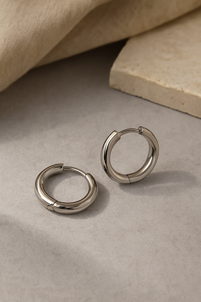 Orbital Silver Hoops
