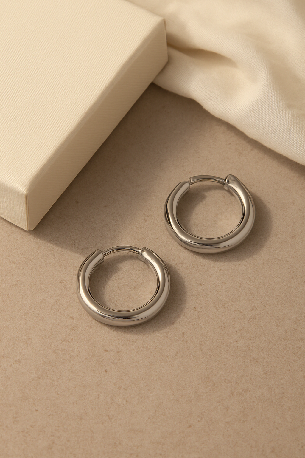 Orbital Silver Hoops