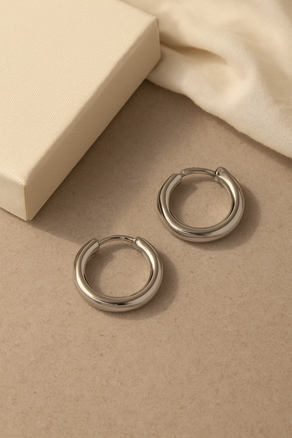 Orbital Silver Hoops