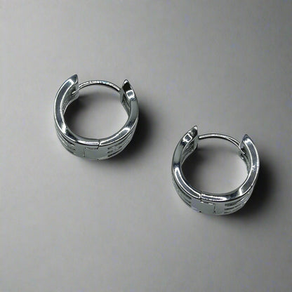Wavy Flow Earrings in rhodium-plated silver – Peppy Pink