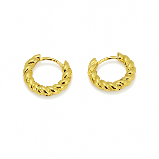 Spiral Twist Hoops